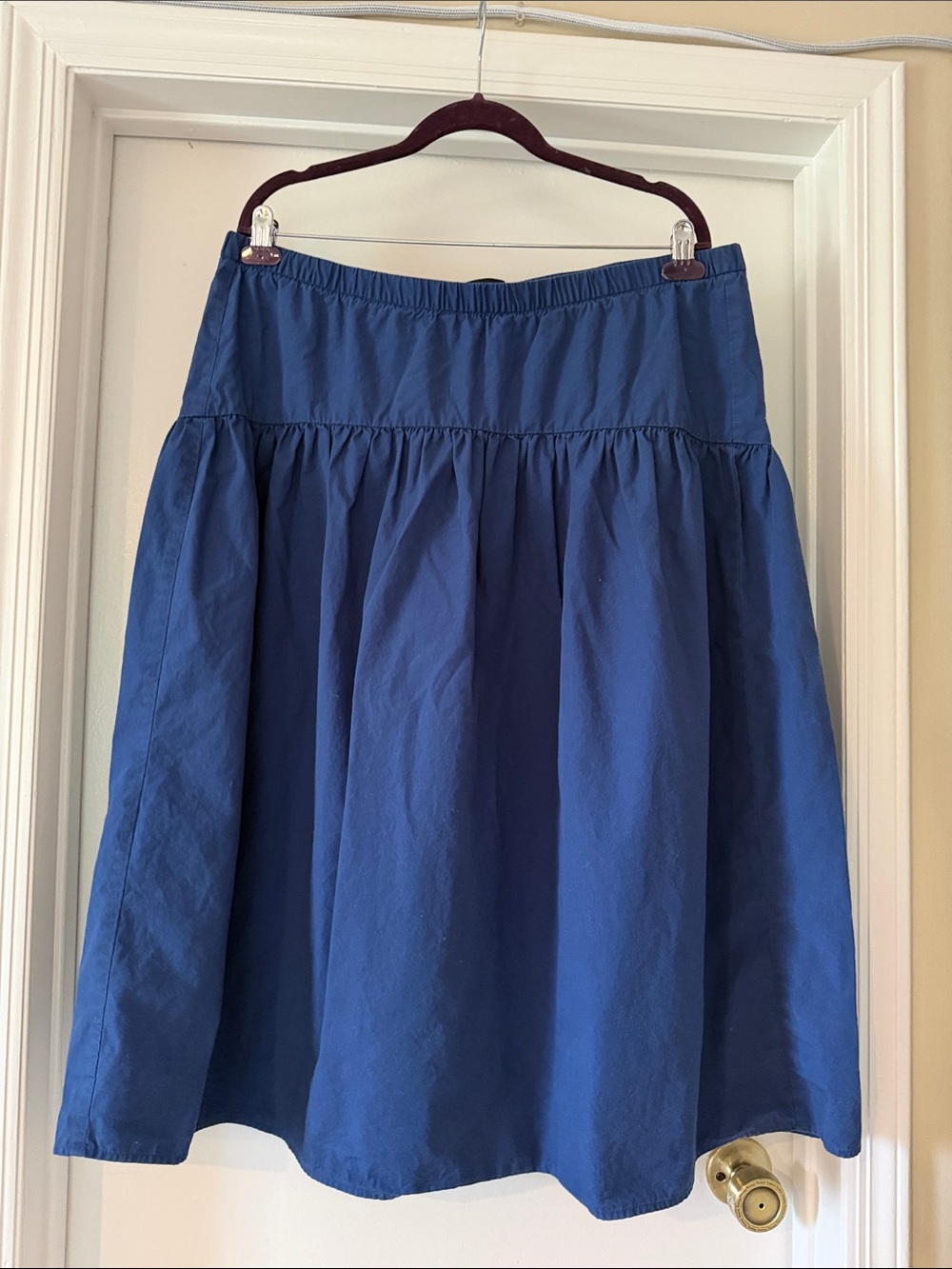 Banana Republic Blue Gathered A-Line Skirt